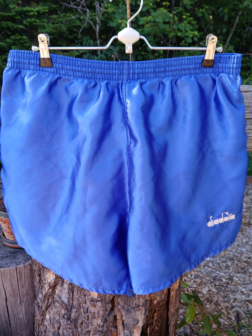 Vintage 90s Diadora Soccer Futbol Shorts Blue Size XL  Polyester Made in USA